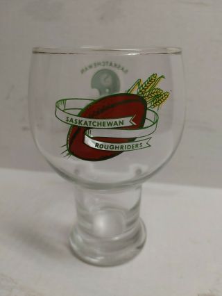 Vintage Saskatchewan Roughriders Beer Glass