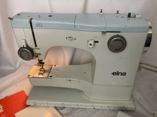 Vintage Elna SU Sewing Machine with Blue Case 3