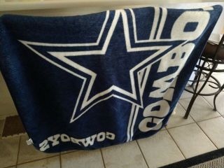 The Northwest NFL Dallas Cowboys 50x60 Royal Plush Restructure Raschel Blanket 2