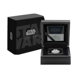2021 Star Wars Millenium Falcon 1 Oz.  999 Silver Shaped Coin Coa/ogp