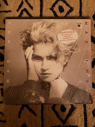 Madonna " Self Titled " Lp - In Shrink With Hype Sticker - Vg,