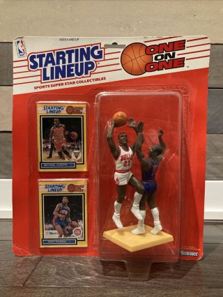 1989 Michael Jordan Chicago Bulls One On One Isiah Thomas Starting Lineup Slu
