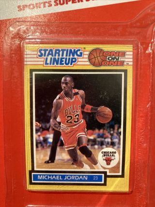 1989 Michael Jordan Chicago Bulls One on One Isiah Thomas Starting Lineup SLU 5