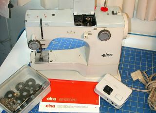 Elna Su 62c Sewing Machine W Accessories,  Serviced