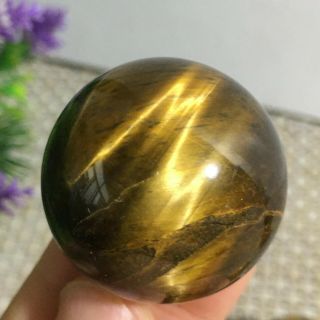 Natural Tiger Eye Ball Crystal Sphere Ball Orb Gem Stone 40g 30mm B2316