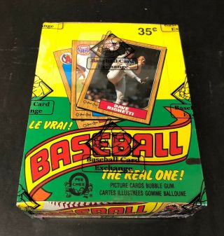 1987 Opc Baseball Wax Box Bbce Authenticated