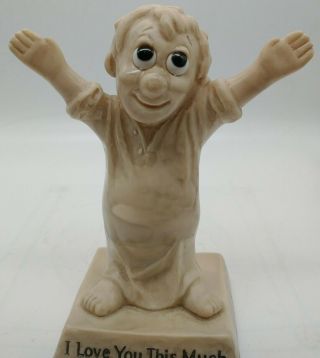Vintage 1970 Russ Berrie Figurine I Love You This Much