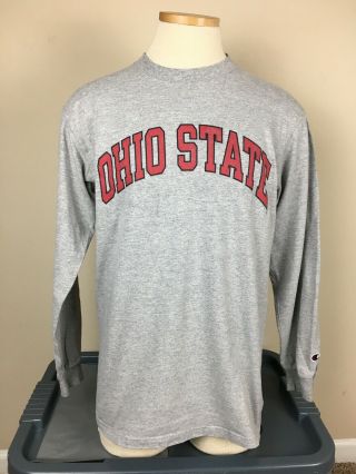 Vintage Champion Ohio State University Buckeyes Gray Long Sleeve Men’s Size M