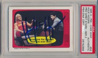 1985 O Pee Chee Wwf Hulk Hogan Signed Card 56 Opc Psa/dna Autograph