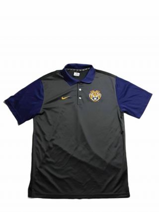 Louisiana State University Tigers Nike Dri Fit Sideline Shirt Gray (size: L)