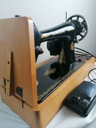 Singer Sewing Machine Electric,  66k Fully Serviced,  Sews Leather & Fabric 1925