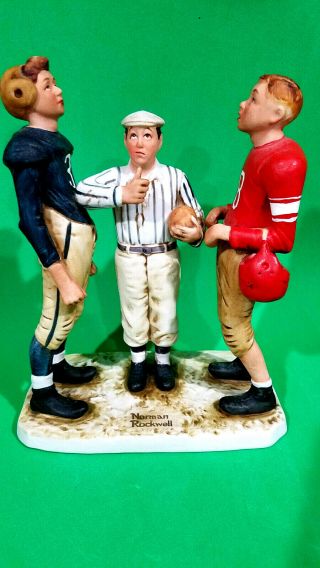 Norman Rockwell " The Toss " Figurine Saturday Evening Post Co Dave Grossman 1980