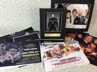 James Bond Movie Collectables Signed Postcards & Photographs Craig Moore Connery