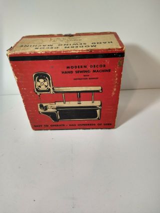 Vintage Modern Decor Hand Sewing Machine Complete 3