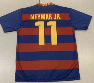 Neymar Jr.  Qatar Airways Fcb Soccer Jersey Mens Small 11 Barcelona