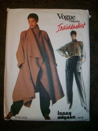 Vogue Vintage 90s Pattern 1476 Issey Miyake Individualist Coat Shirt Pants 12