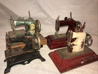 4 Childs Sewing Machines For Display Parts Casige Sew - O - Matic Muller