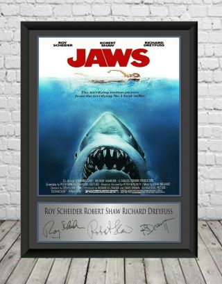 Jaws Signed Photo Poster Print Movie Roy Scheider Memorabilia