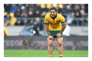 Michael Hooper Signed A4 Autograph Photo Print Australia Wallabies Rugby