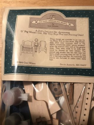 Gail Wilson Early American Doll Series - A Doll & Her Accessories Kit