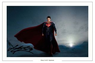 Henry Cavill Superman Man Of Steel Signed Photo Print Autograph Poster