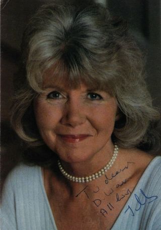 Author - Jilly Cooper Personally Signed Picture 6 " X 4 " - Vgc