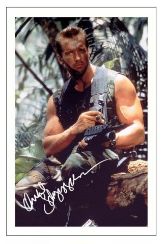 Arnold Schwarzenegger Predator Signed Photo Print Autograph Poster