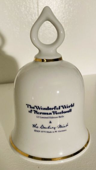 1979 Danbury LEAPFROG Bell - The Wonderful World of Norman Rockwell 3