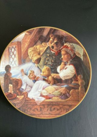 The Three Bears Knowles Classic Fairy Tales/scott Gustafson Collectors Plate
