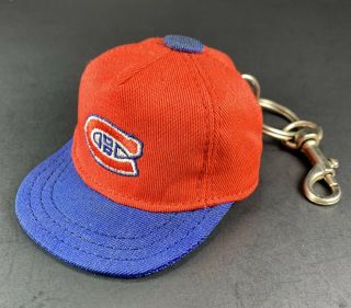 Montreal Canadiens Miniature Ball Cap Hat Key Ring Chain Nhl Vintage 1993 Habs