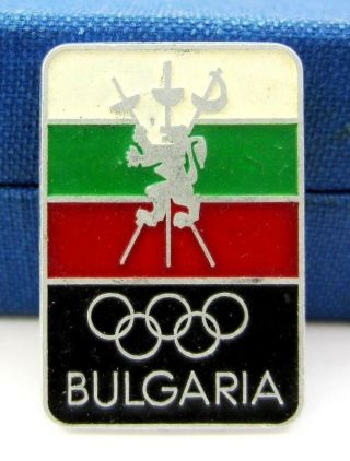 1980 Moscow Olympic Noc Bulgaria Delegation Fencing Team Pin