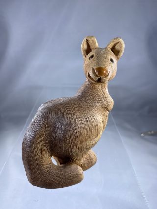 Adorable Vintage Artesania Rinconada Kangaroo W/baby Figurine,  165