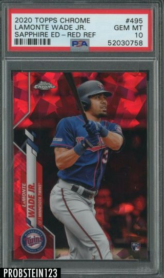 2020 Topps Chrome Sapphire Edition Red Refractor Lamonte Wade Jr Twins Rc Psa 10