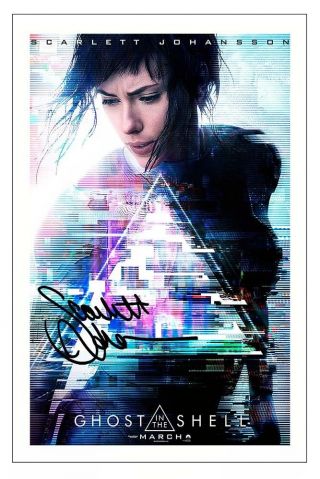 Scarlett Johansson Signed Autograph Photo Signature Print Ghost In The Shell