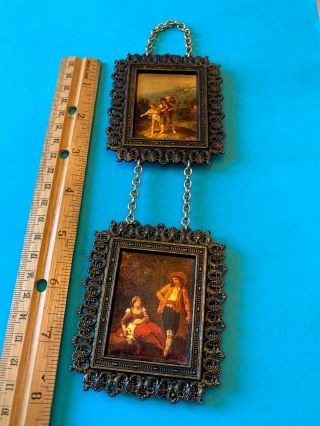 Miniature Collectible Vintage Paintings Mod Dep Made In Italy