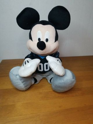 Disney Mickey Mouse Plush 18” Nfl Carolina Panthers Collectible.