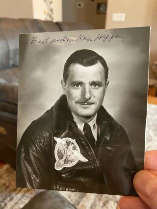 Navy Hellcat Ace In A Day Ken Hippe Signed Photo - 6 Kills