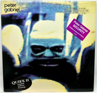 Peter Gabriel Security (iv) 1982 Ltd Edition Quiex Vinyl Promo,  Lyric Slv
