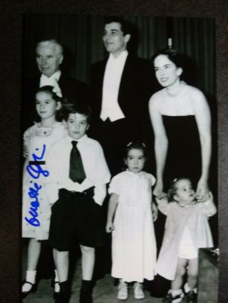 Geraldine Chaplin Hand Signed Autograph 4x6 Photo Dance With Dad Charlie Chaplin
