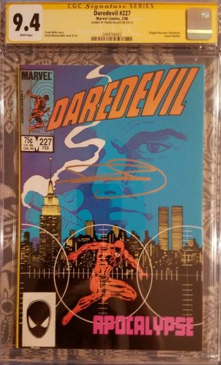 Daredevil 227 Cgc 9.  4 W Pgs 1x Miller Sig Series " Born Again,  " Chapter 1 (1986)