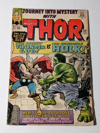Journey Into Mystery 112 Thor Vs Hulk Classic Battle Cover Origin Of Loki Key