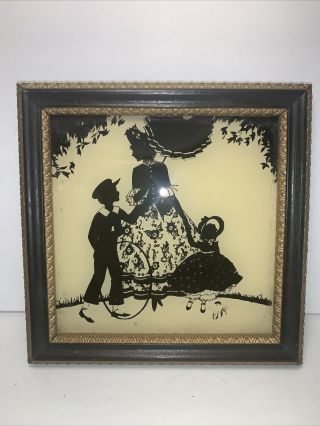 Vintage Reliance Silhouette Picture " Spring In The Park "