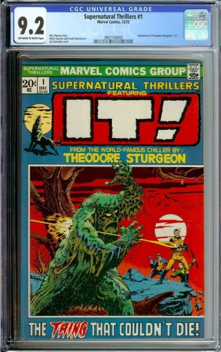 Supernatural Thrillers 1 Cgc 9.  2 Ow/wh Pages // Jim Steranko Cover Art 1972
