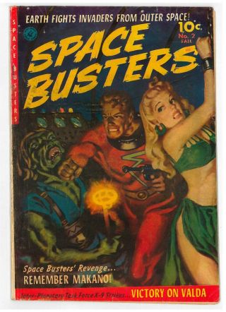 Space Busters (1952) 2 Vg,  Last Issue In The Series,  Bondage Cover,  Htf