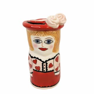 Susan Paley Bella Casa Ceramic Judy Heart Lady Face Vase