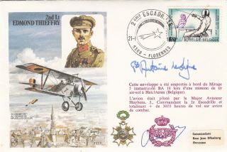 C55c 2nd Lt Edmond Thieffry.  Signed.  Prince Antoine De Ligne.  Ww11 Pilot