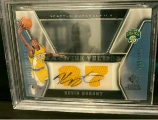 2007 Sp Threads Kevin Durant Rookie Rc Patch Auto