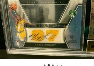 2007 SP Threads Kevin Durant ROOKIE RC PATCH AUTO 2