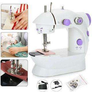 Electric Portable Mini Sewing Stitch Machine 2 Speed Foot Pedal Led Home Diy