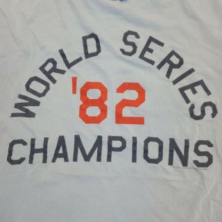 Vintage St.  Louis Cardinals 1982 World Champions Baby Blue Large T - Shirt